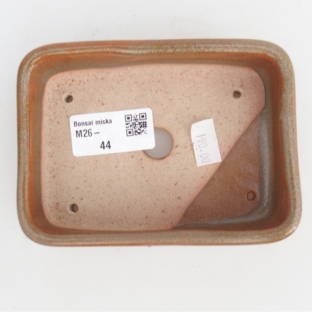 Bonsaischale aus Keramik 12,5 x 9,5 x 3,5 cm, braun