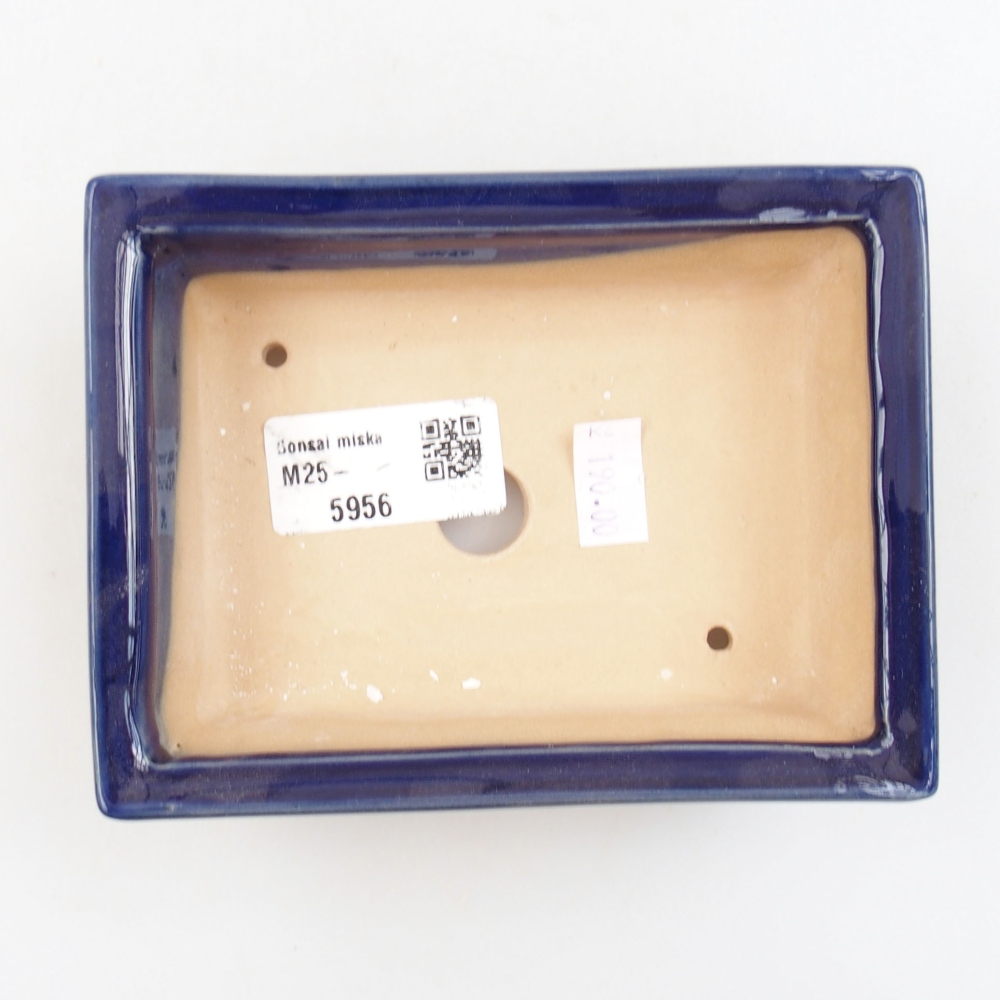 Bonsaischale aus Keramik 15,5 x 12 x 6 cm, Farbe blau