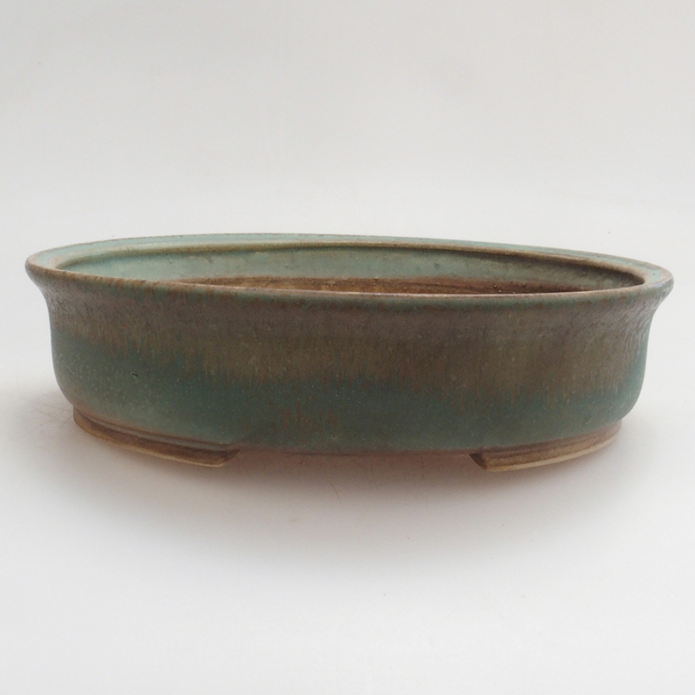 Bonsaischale aus Keramik 10 x 8,5 x 4 cm, braun