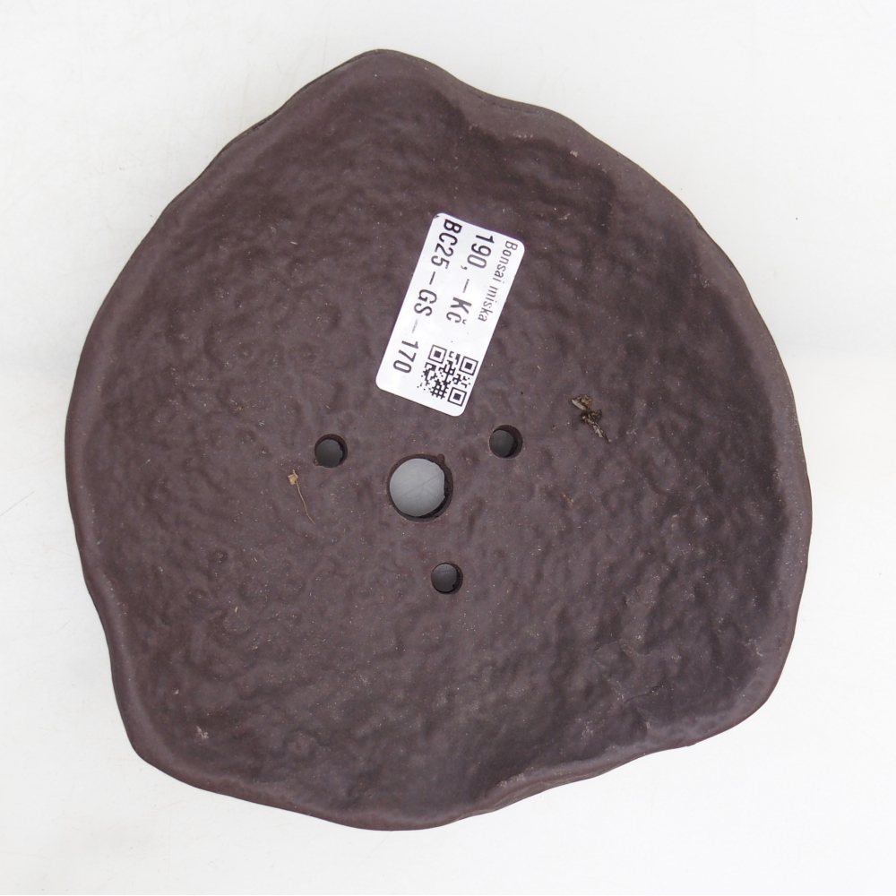 Keramikschale 15,5 x 15 x 4 cm , Farbe braun