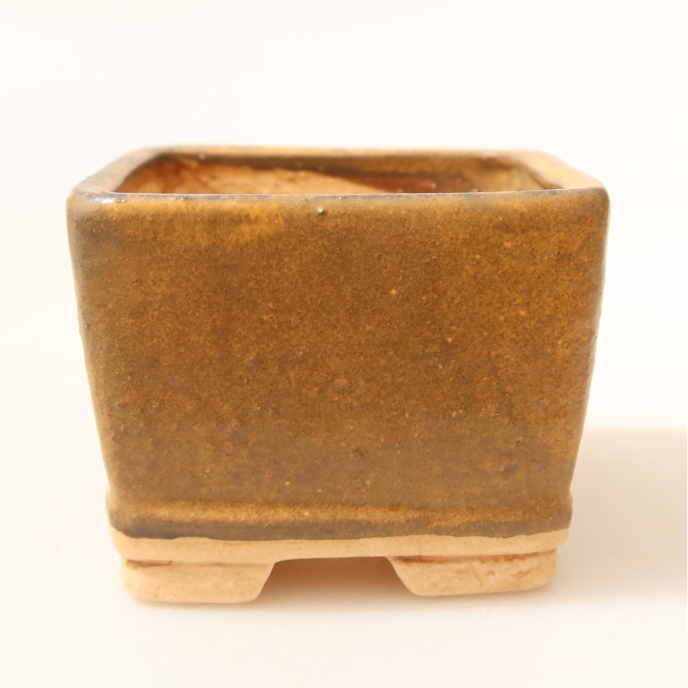 Keramik-Bonsai-Schale, 6 x 6 x 5 cm, Farbe: Blau
