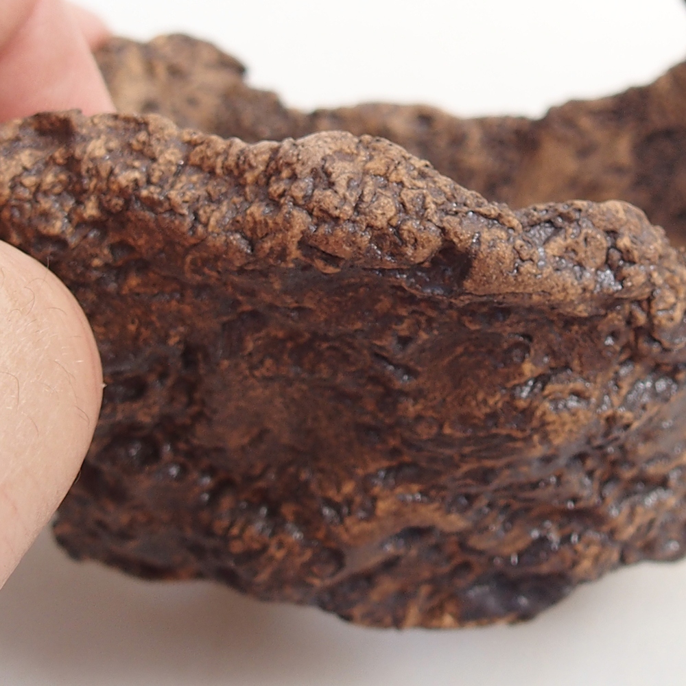 Keramikschale 9 x 8 x 7 cm , Farbe braun