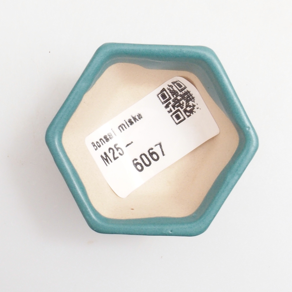 Bonsaischale aus Keramik 6,5 x 5,5 x 4 cm, Farbe blau