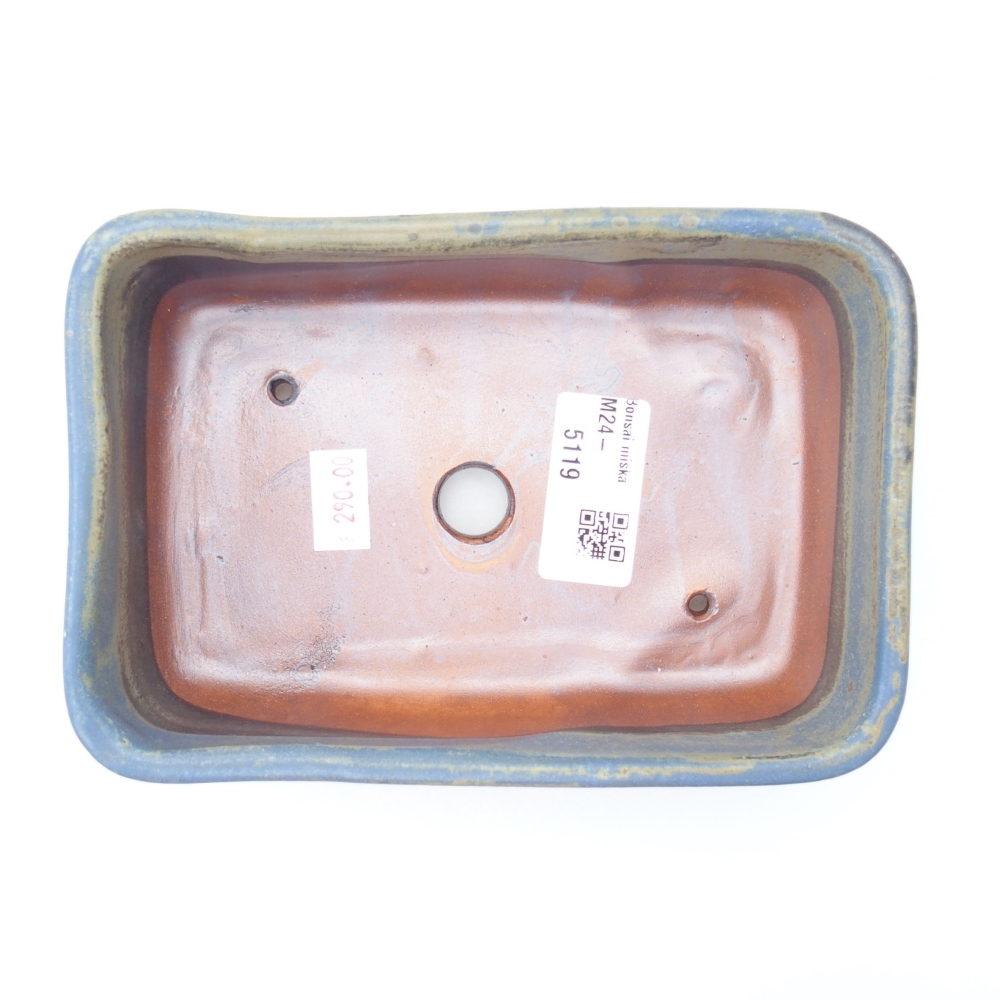 Bonsaischale aus Keramik 16 x 11 x 5,5 cm, grün