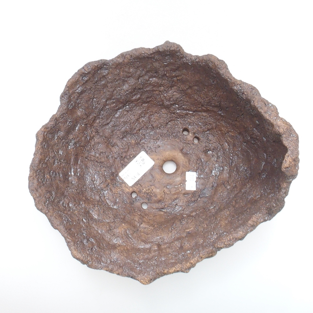 Keramikschale 24 x 21,5 x 22 cm , Farbe braun