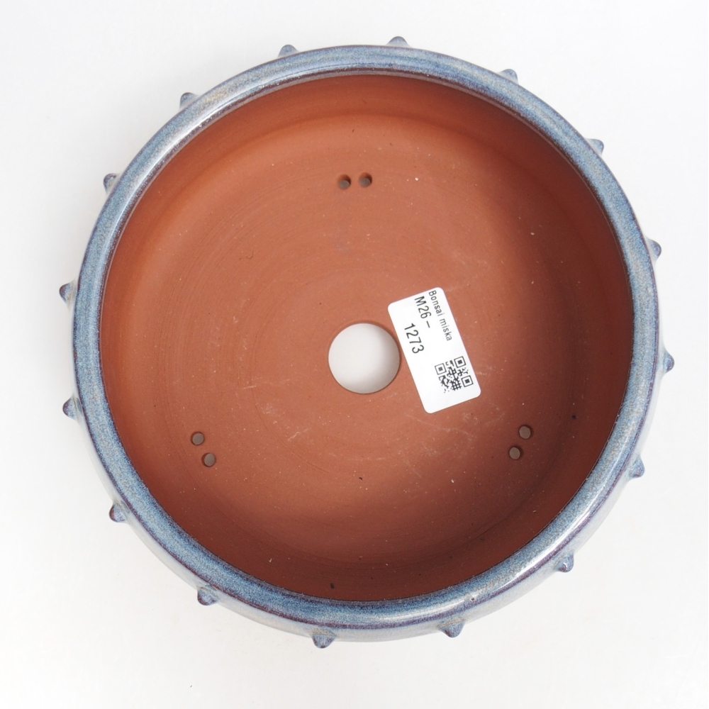 Bonsaischale aus Keramik 17 x 17 x 7 cm, Farbe blau