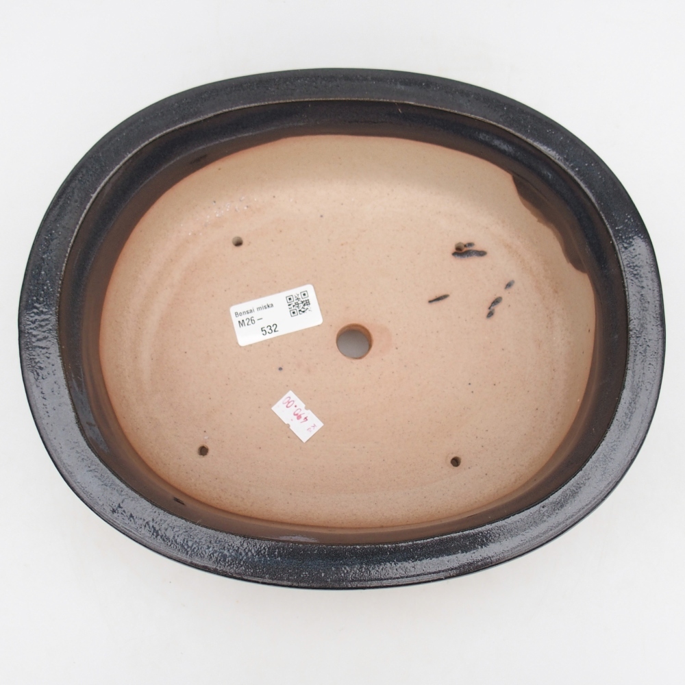 Bonsaischale aus Keramik 26 x 22 x 8 cm, grau
