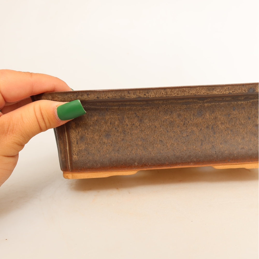 Keramikschale  20 x 15,5 x 5,5 cm, Farbe: braun