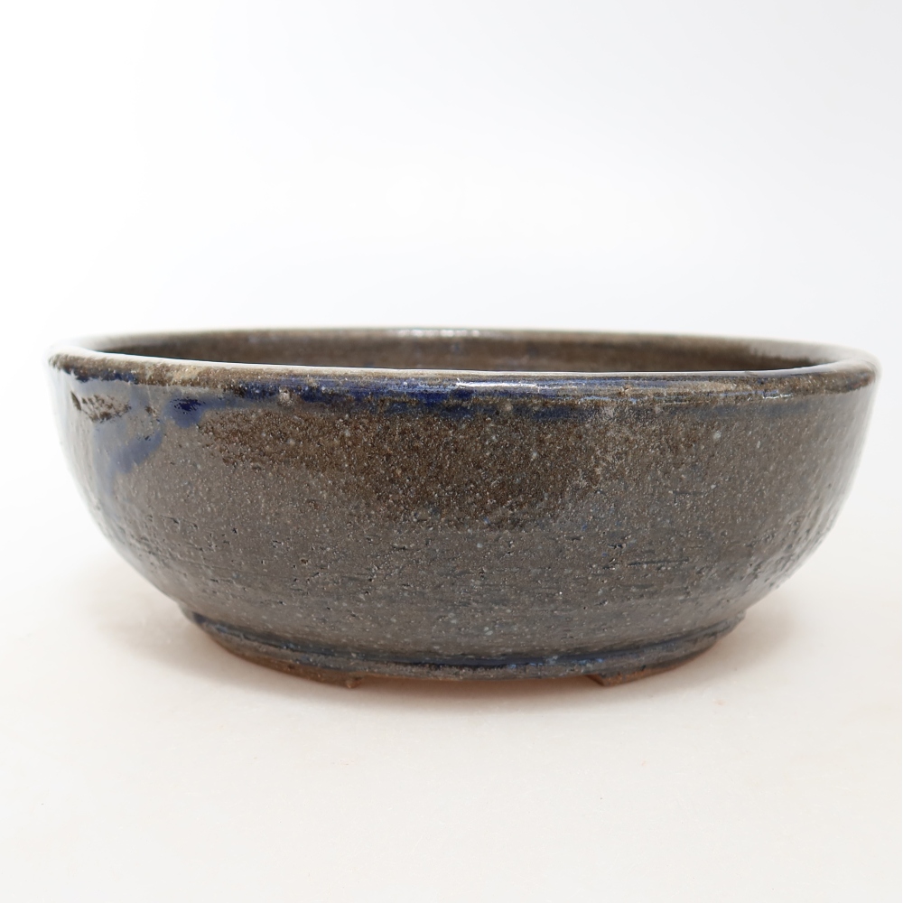 Bonsaischale aus Keramik 17 x 17 x 6 cm, grau