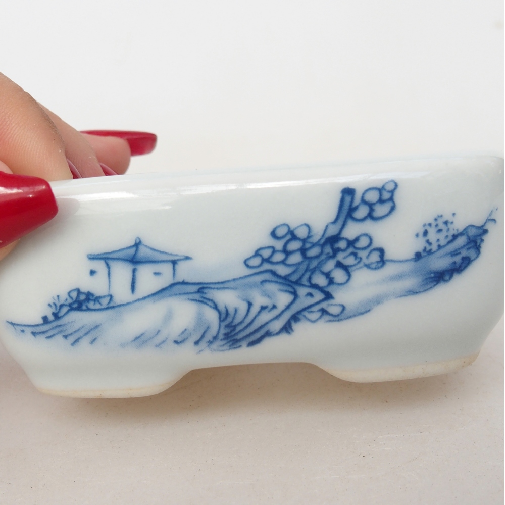 Mini-Bonsaischale 8 x 6 x 3 cm, weiß