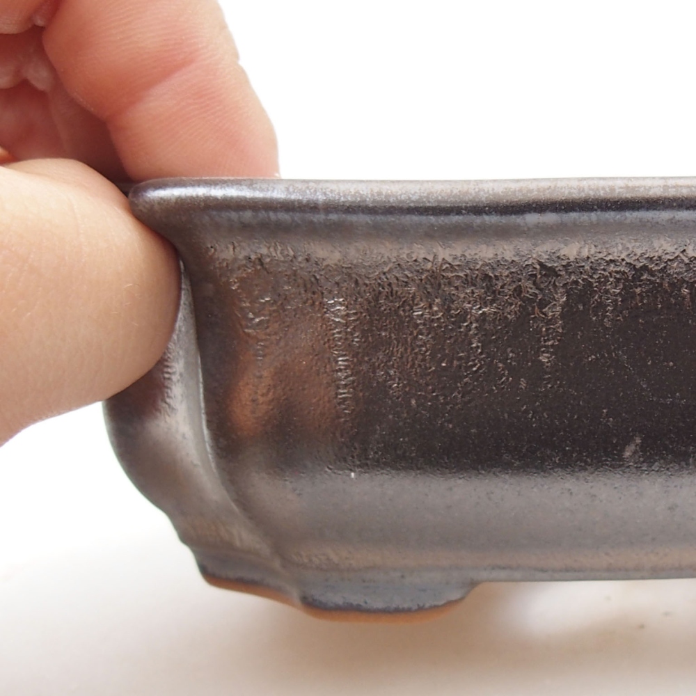 Bonsaischale aus Keramik 15,5 x 12 x 6 cm, Farbe blau