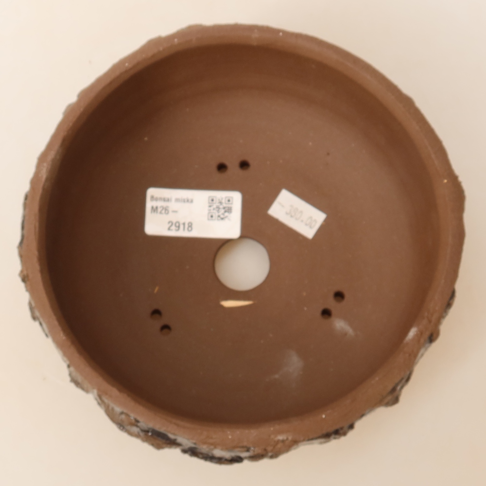 Keramik-Bonsai-Schale 16 x 16 x 6,5 cm, Farbe: braun