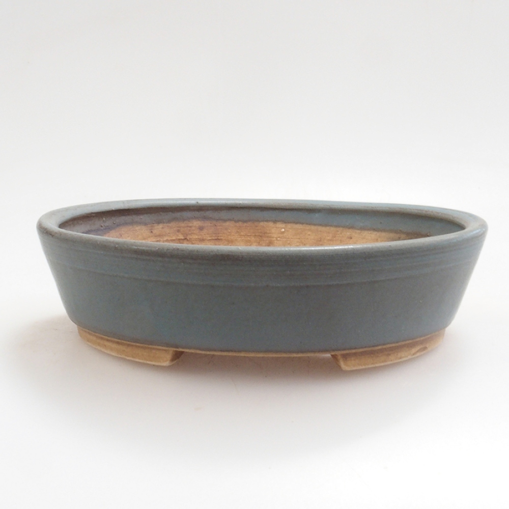 Bonsaischale aus Keramik 10 x 8,5 x 4 cm, braun