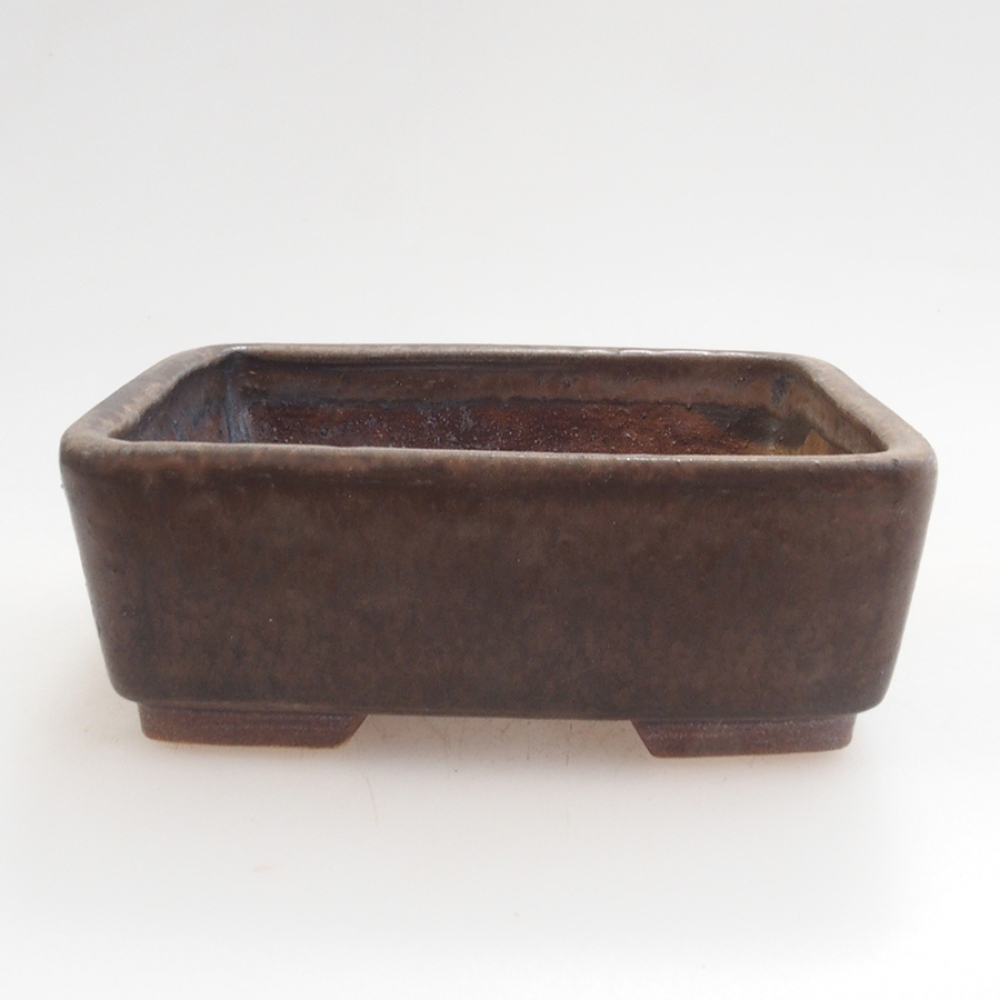 Bonsaischale aus Keramik 10 x 8,5 x 4 cm, braun