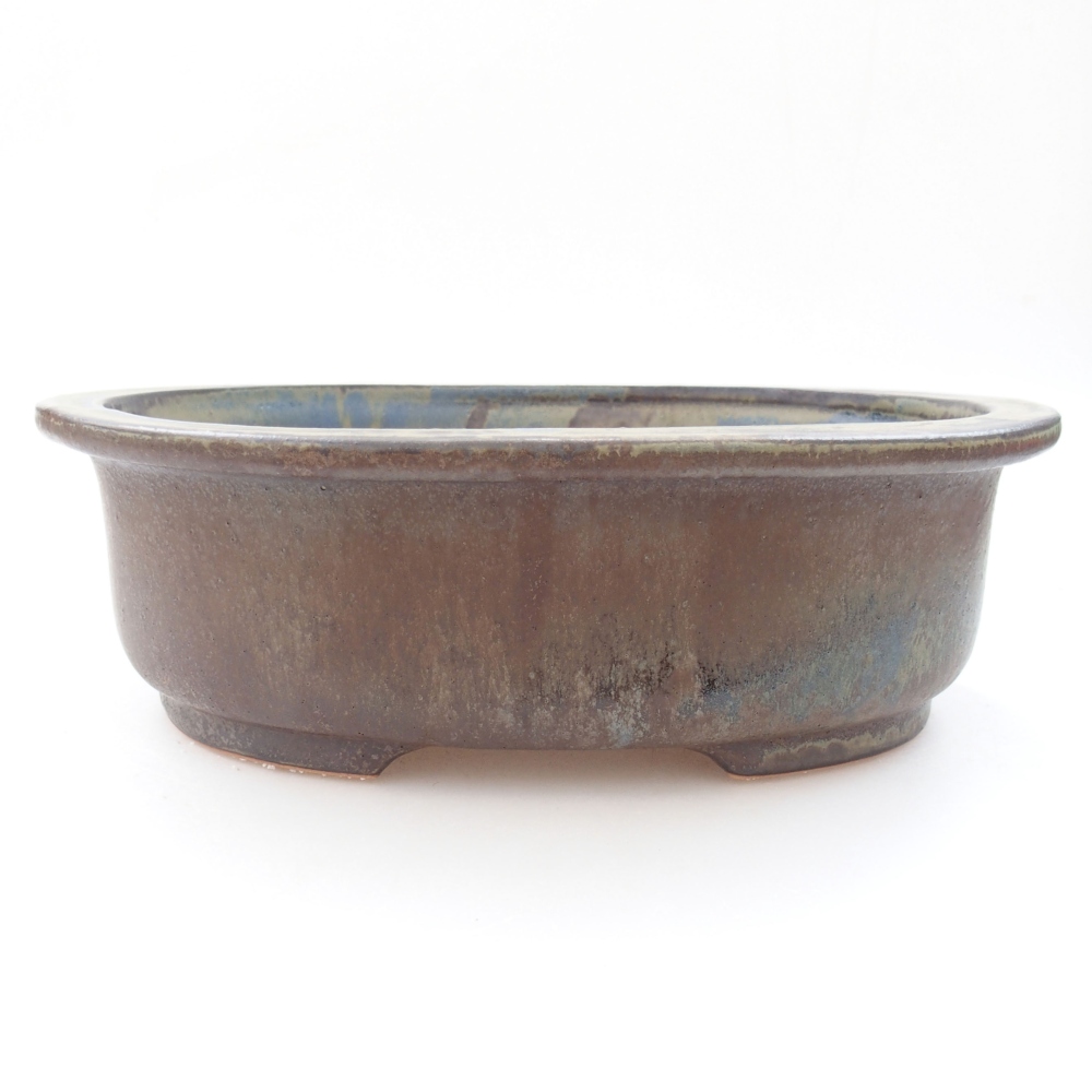 Bonsaischale aus Keramik 26 x 22 x 8 cm, braun