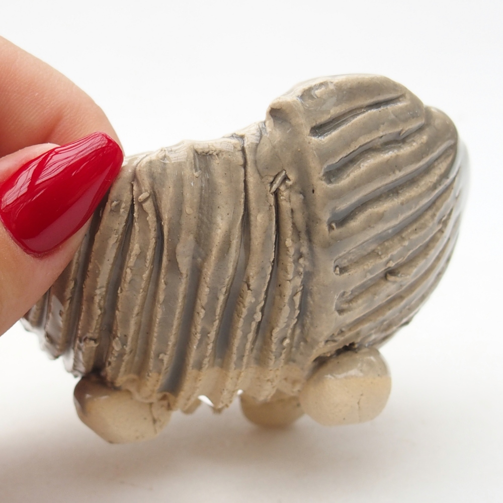 Keramikschale 8,5 x 8 x 5 cm , Farbe beige