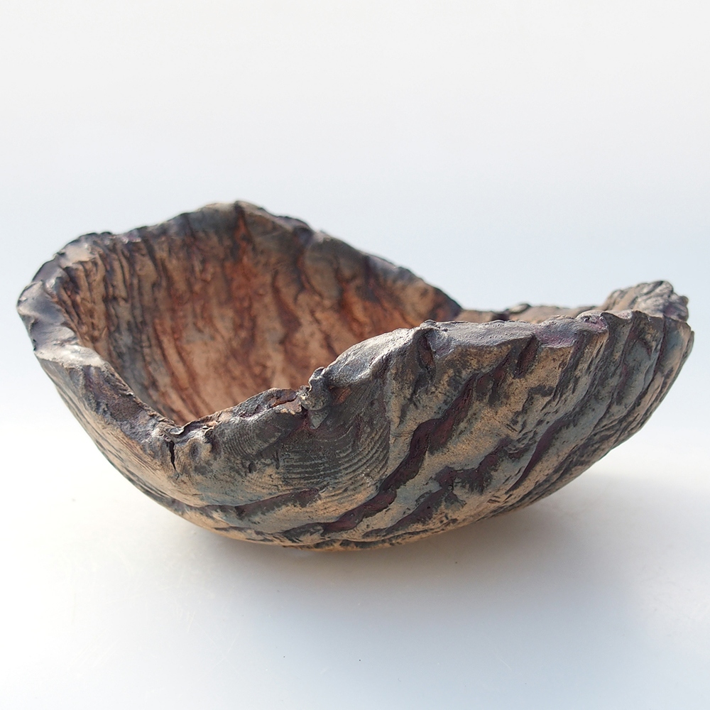 Keramikschale 13 x 12,5 x 7 cm , Farbe lila