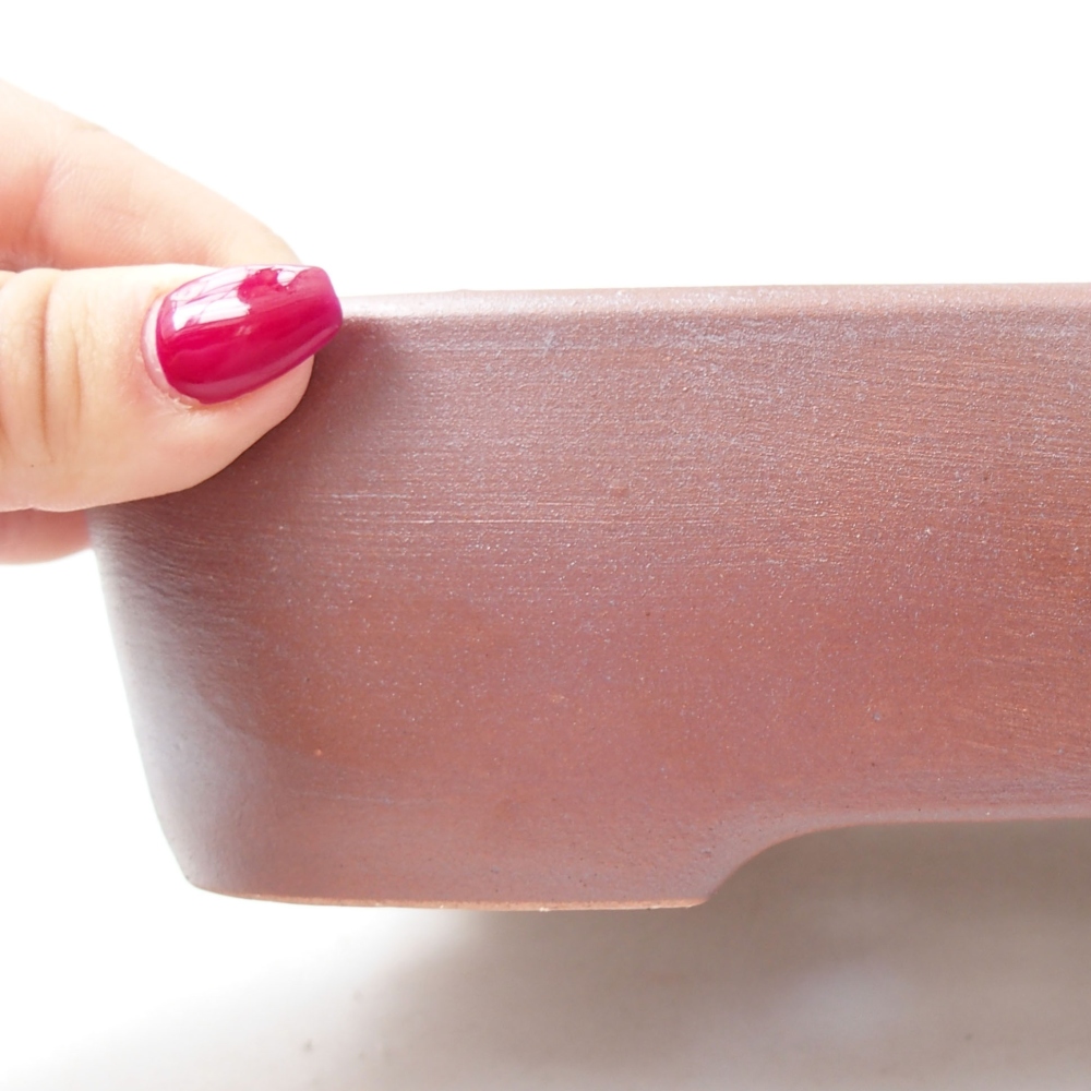 Bonsaischale aus Keramik 23 x 18 x 5,5 cm, metallfarben