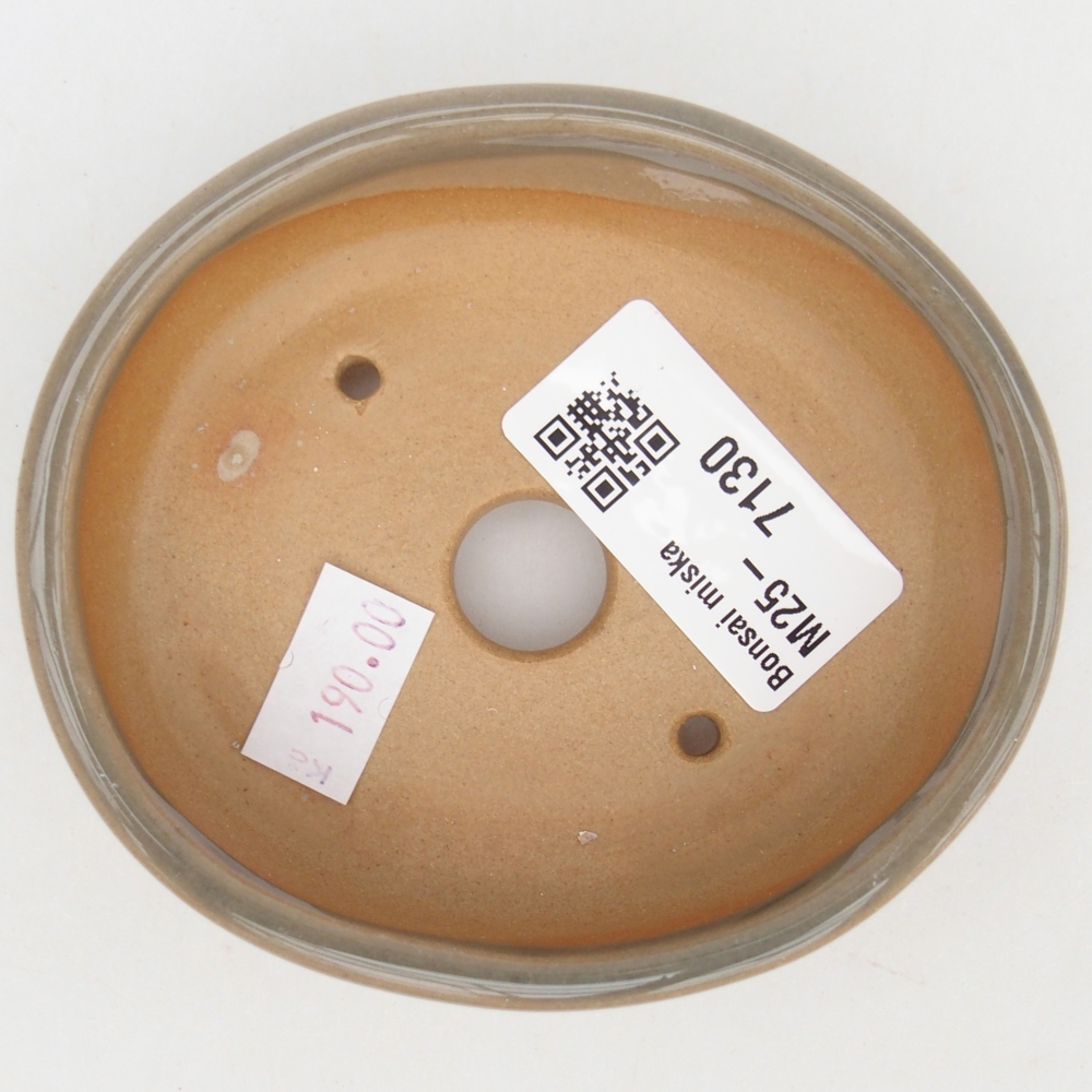 Bonsaischale aus Keramik 9,5 x 8 x 3 cm, grau