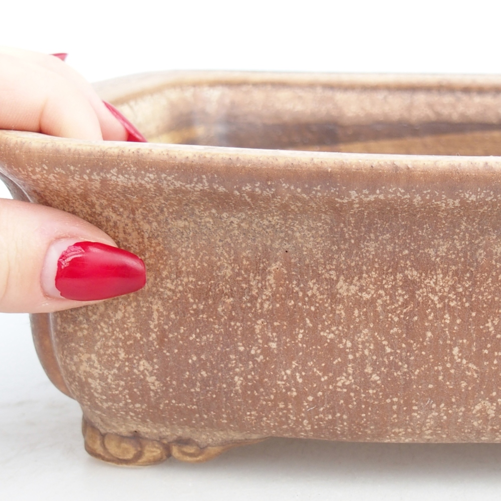 Bonsaischale aus Keramik 25 x 20 x 7,5 cm, rosa