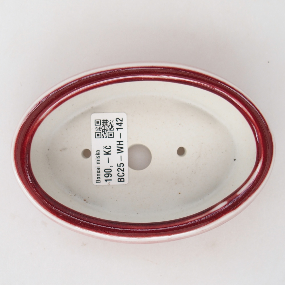Bonsaischale aus Keramik 13 x 8,5 x 4 cm, Farbe rot