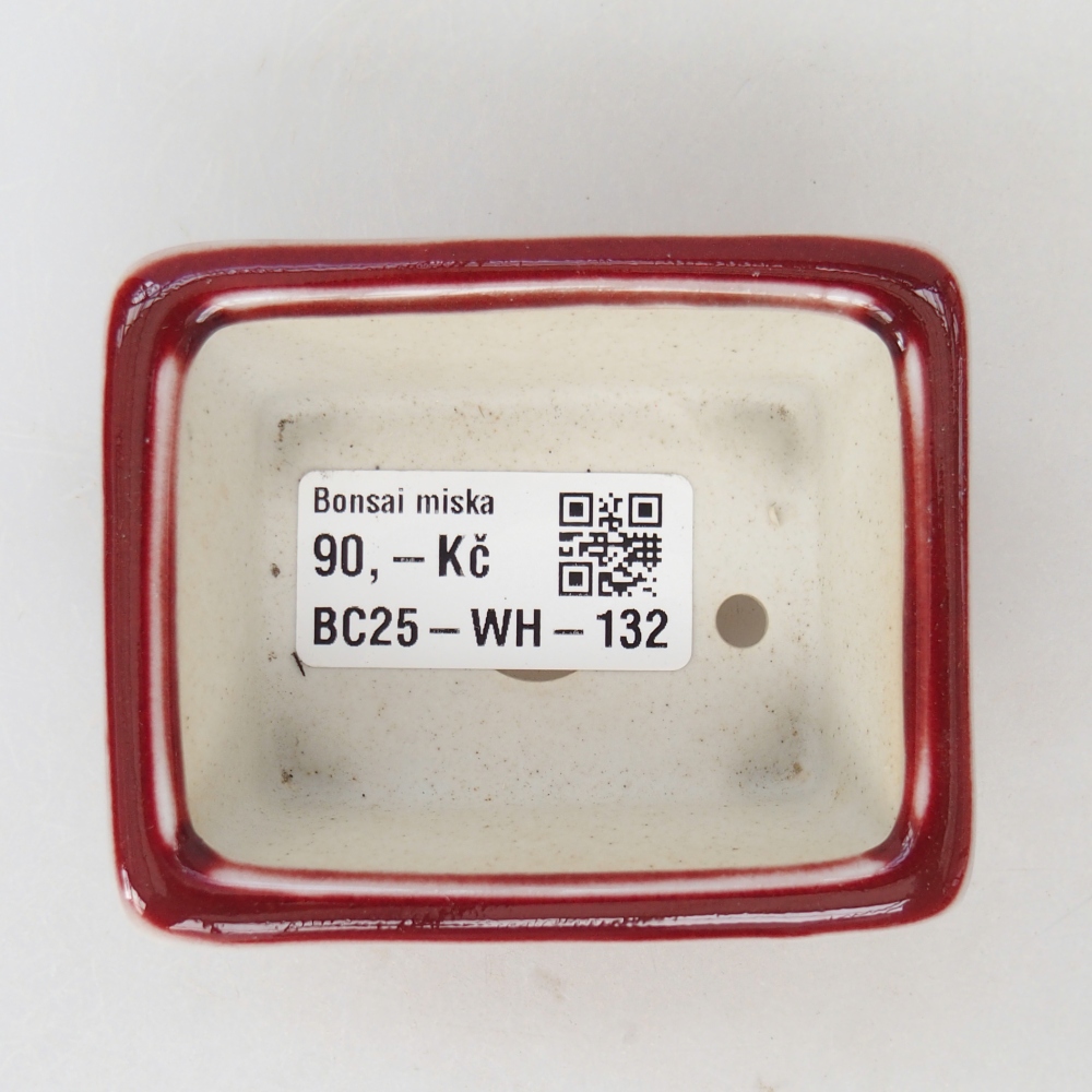 Mini-Bonsaischale 7,5 x 6,5 x 3,5 cm, Farbe rot