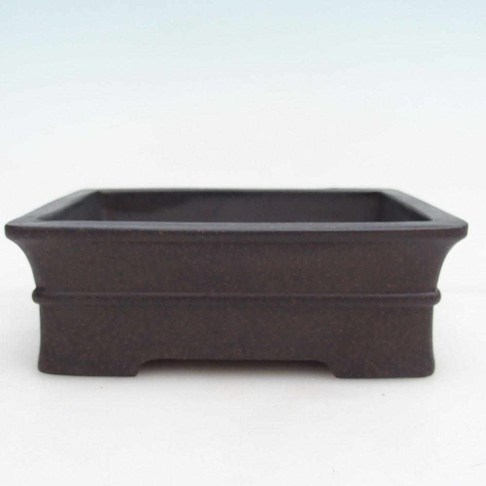 Bonsaischale aus Keramik 14,5 x 10,5 x 5 cm, Farbe bräunlich ocker