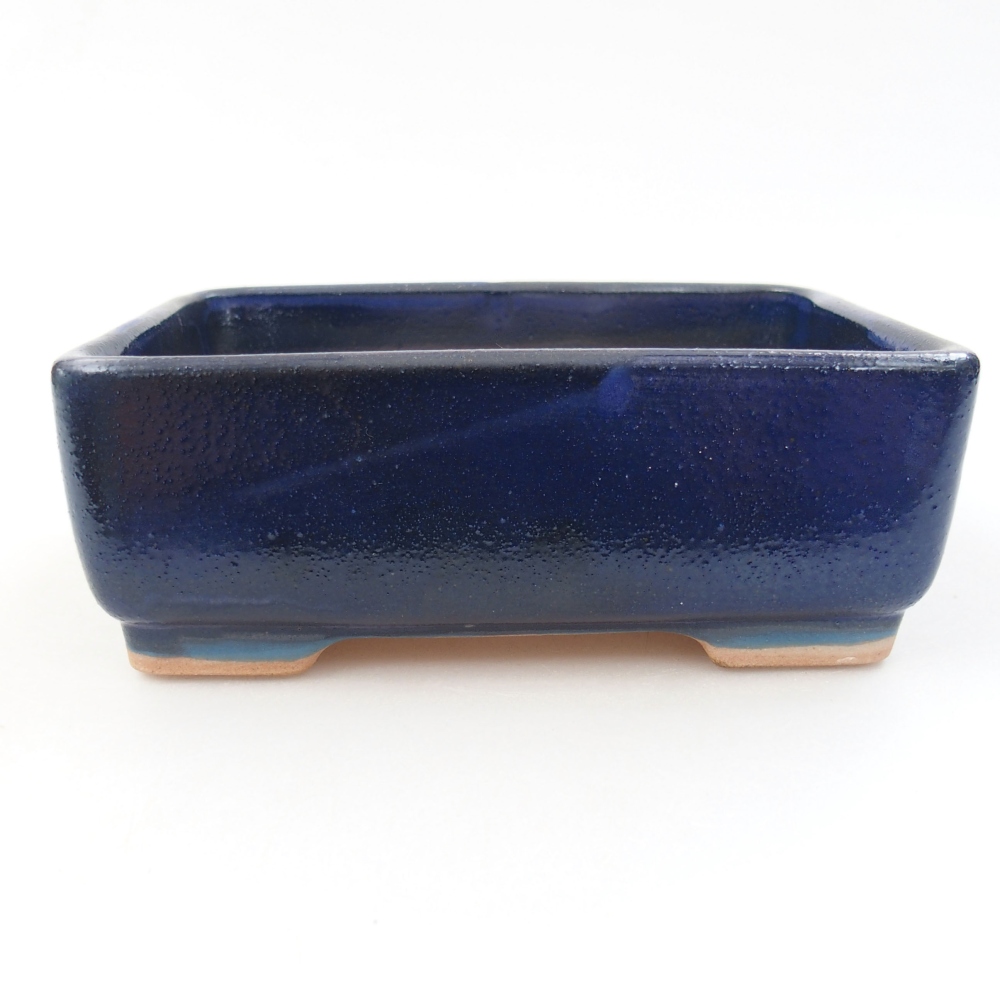 Bonsaischale aus Keramik 15,5 x 12 x 6 cm, Farbe blau