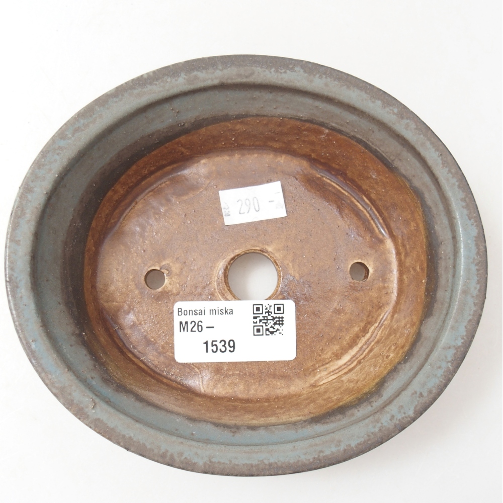 Bonsaischale aus Keramik 14 x 12,5 x 4 cm, Farbe blau