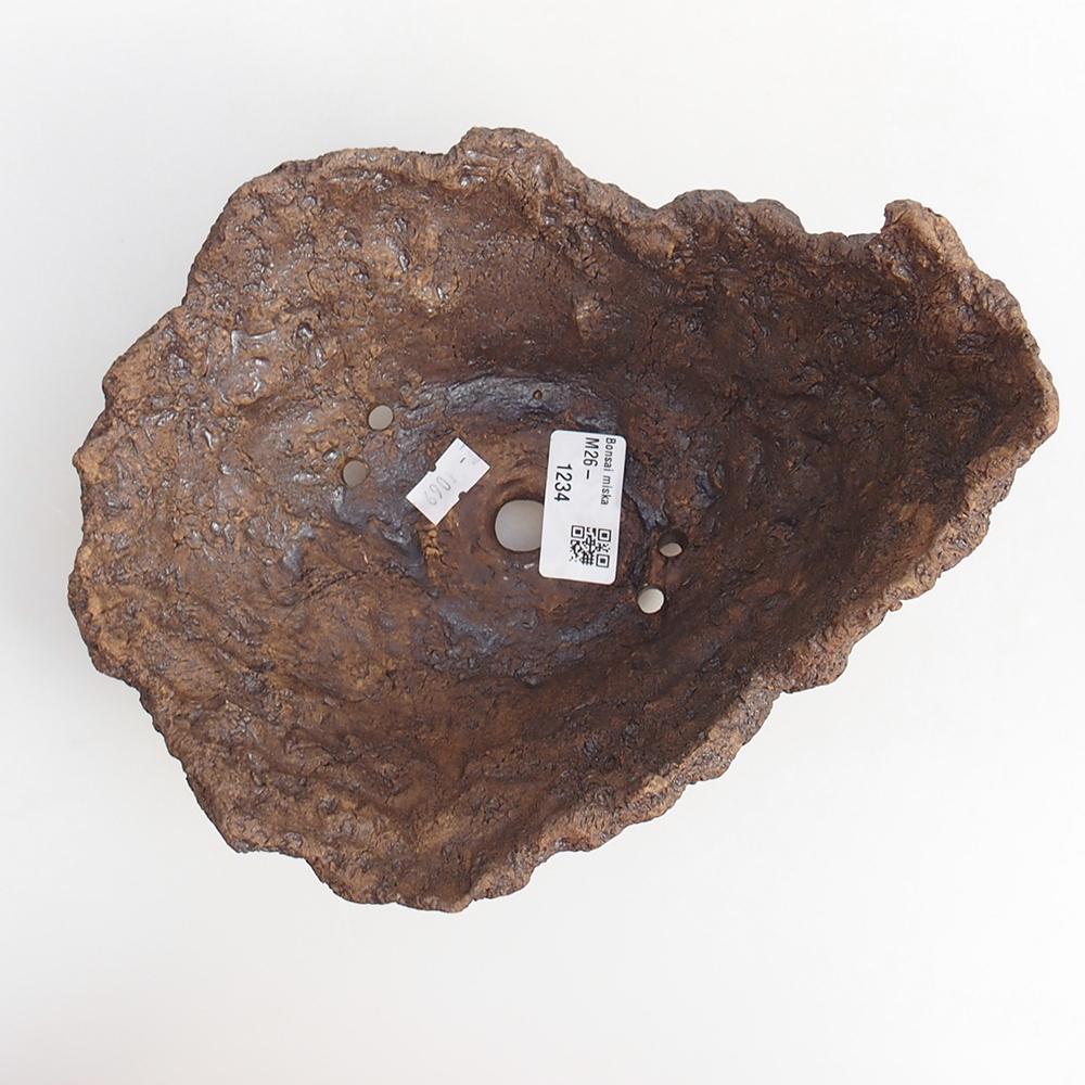 Keramikschale 19 x 16 x 14 cm , Farbe braun