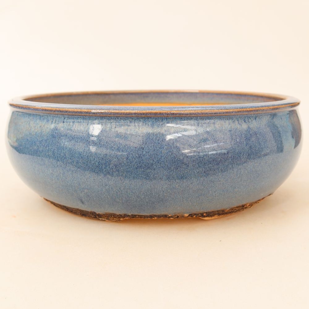 Bonsaischale aus Keramik 24 x 24 x 8 cm, Farbe blau