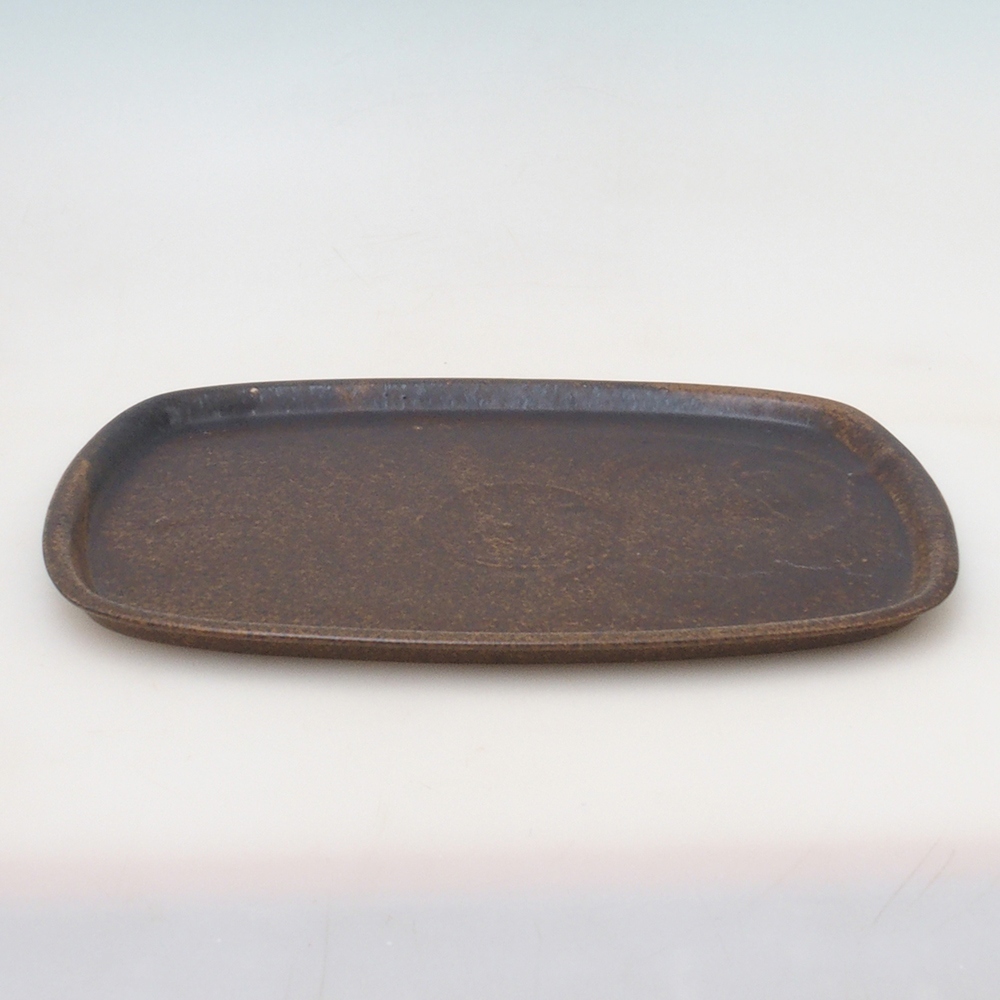 Keramikschale H10 - 34 x 23,5 x 1,5 cm - braun