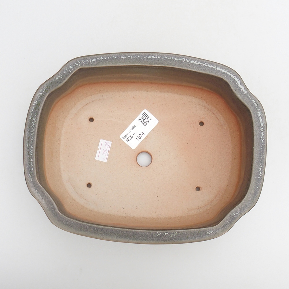 Bonsaischale aus Keramik 22 x 16,5 x 7 cm, grün