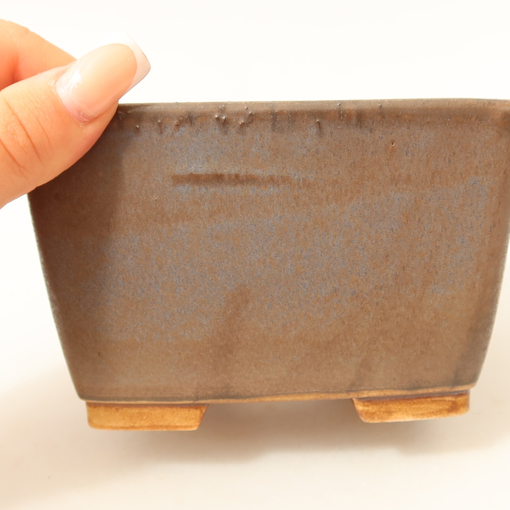 Keramik-Bonsai-Schale 13 x 13 x 8 cm, Farbe: Blau