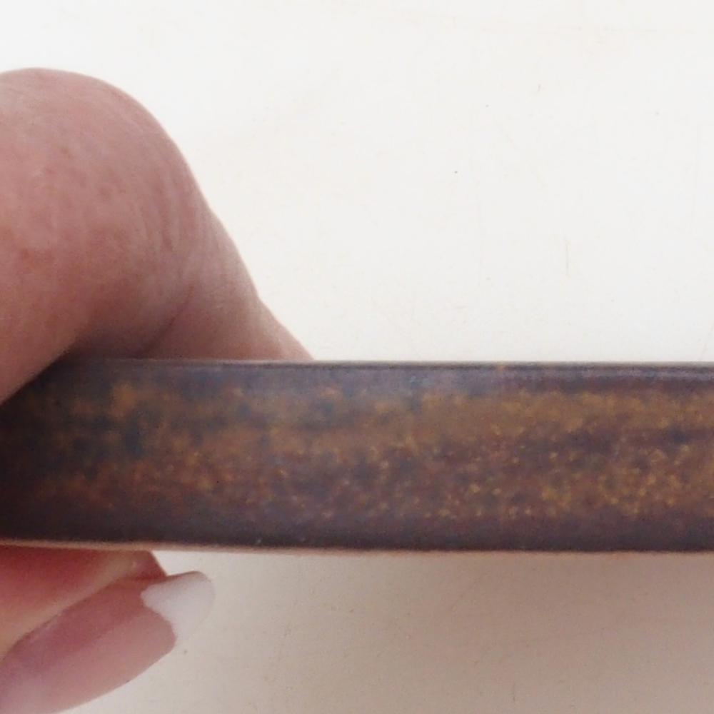 Runde Bonsai-Konsole D6-L - 13,5 x 13,5 x 1 cm - braun