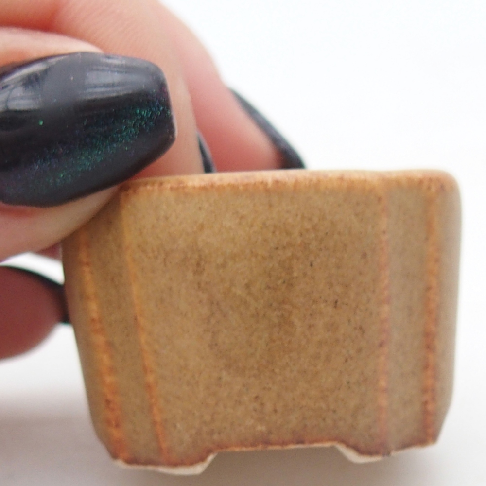 Mini-Bonsaischale 3,5 x 3,5 x 2,5 cm, braun