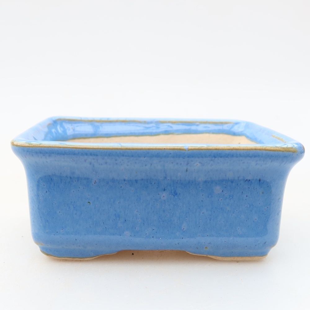 Keramik-Bonsai-Schale 8 × 6,5 × 3,5 cm, Farbe: Blau