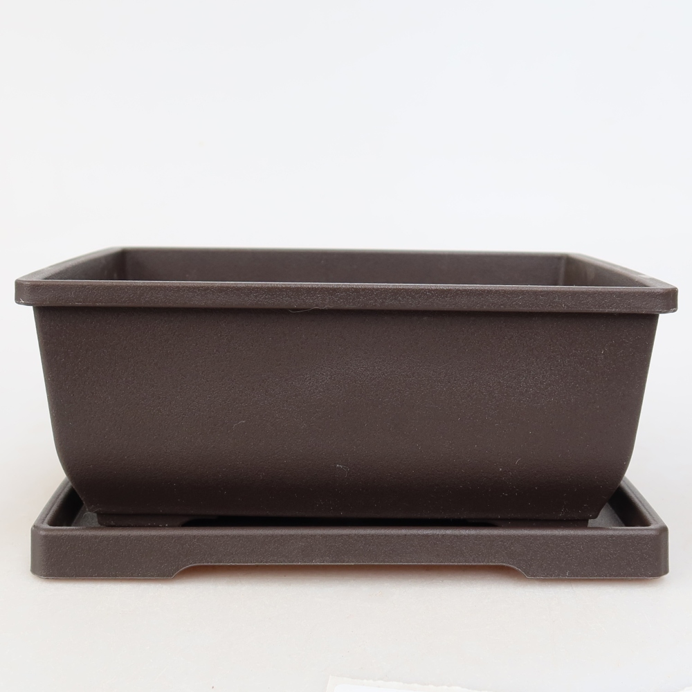 Bonsai-Schale + Untersetzer aus Kunststoff MP-1 – 15 x 11 x 7 cm
