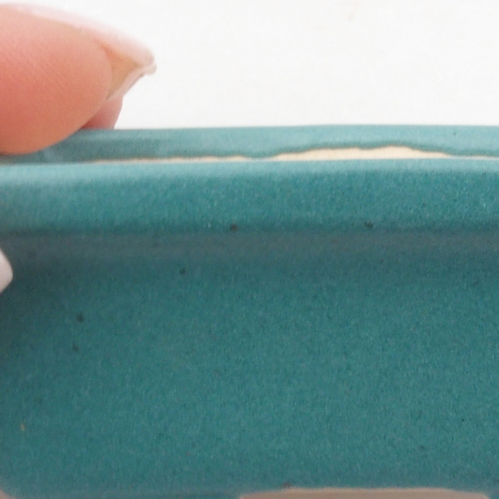 Bonsaischale aus Keramik 6,5 x 5,5 x 4 cm, Farbe blau