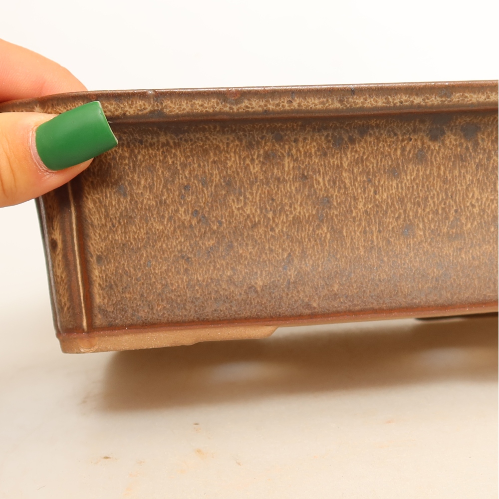 Keramikschale  20 x 15,5 x 5,5 cm, Farbe: braun
