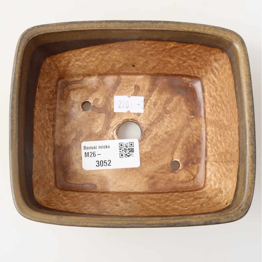 Keramik-Bonsai-Schale, 15 x 12,5 x 5,5 cm, Farbe: braun