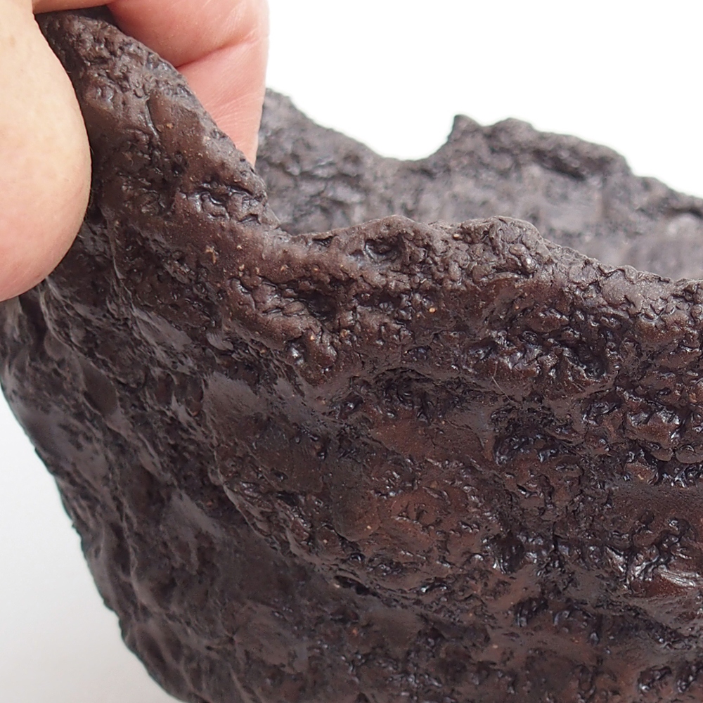 Keramikschale 23 x 20 x 18 cm , Farbe braun