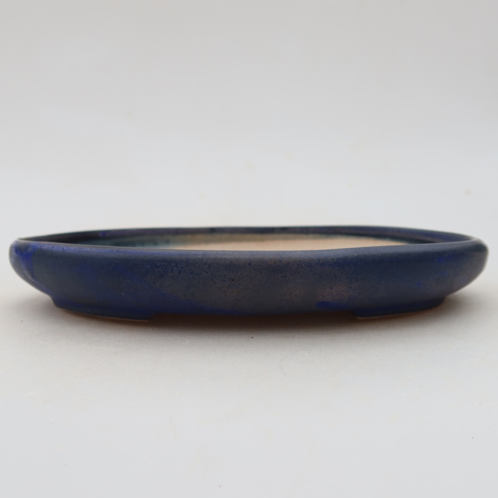 Keramik-Bonsai-Schale, 17 x 12 x 2,5 cm, Farbe: Blau