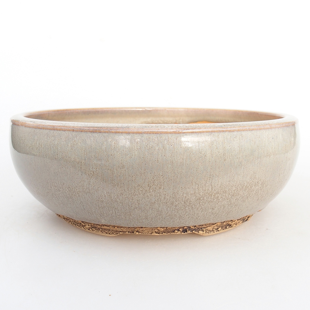 Bonsaischale aus Keramik 19 x 19 x 6,5 cm, grau