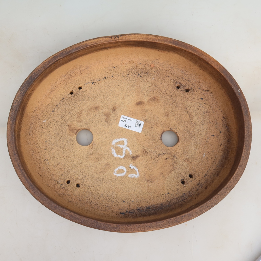 Keramik-Bonsai-Schale 37 x 30,5 x 8 cm, Farbe: braun