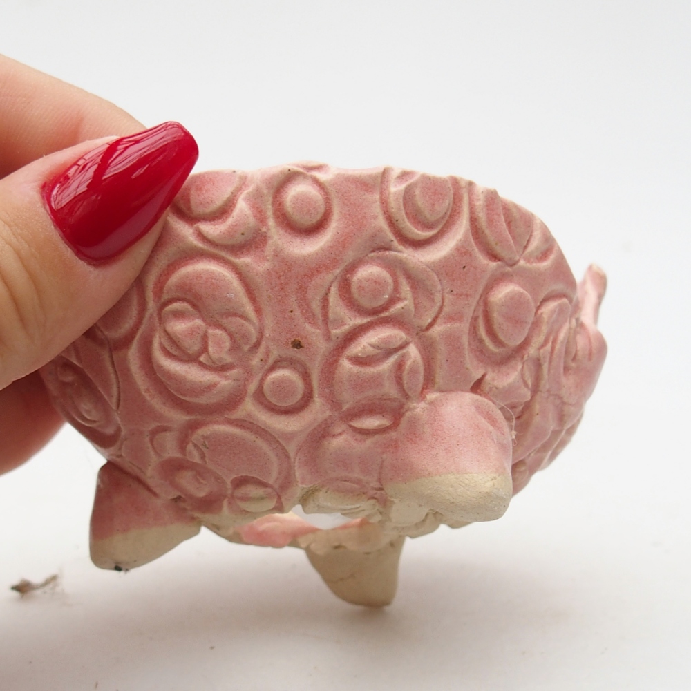 Keramikschale 8,5 x 8 x 5 cm , Farbe rosa