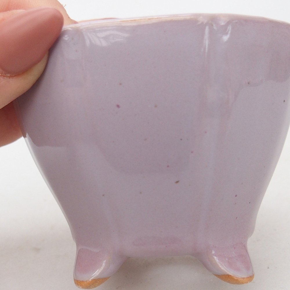 Bonsaischale aus Keramik 7,5 x 7,5 x 6 cm, rosa