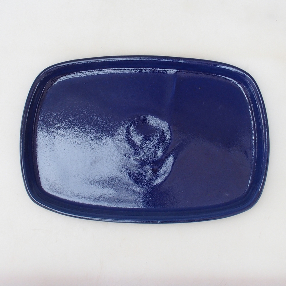 Keramische Untertasse H09 - 28,5 x 19,5 x 1,5 cm - blau