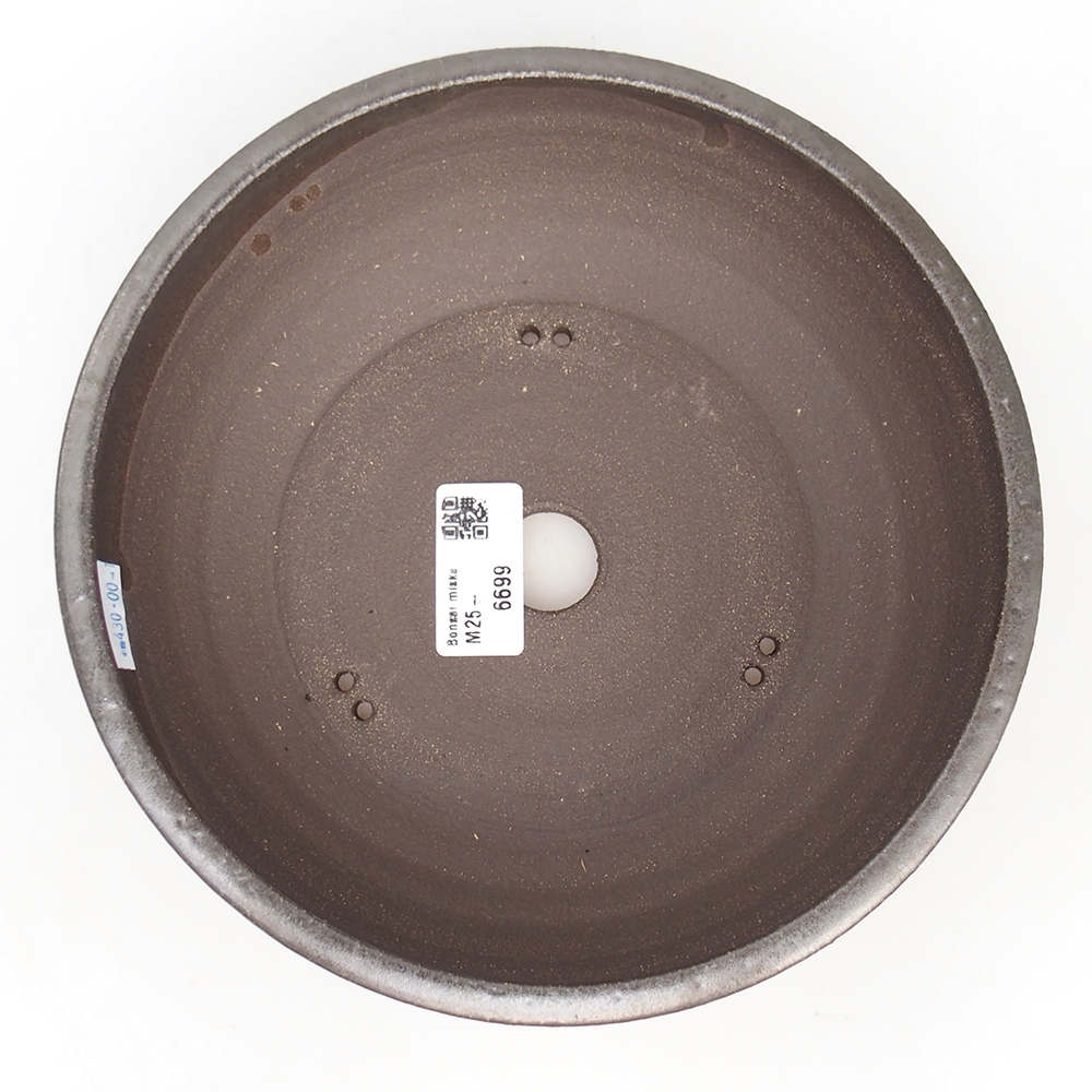 Bonsaischale aus Keramik 20 x 20 x 6,5 cm, metallfarben