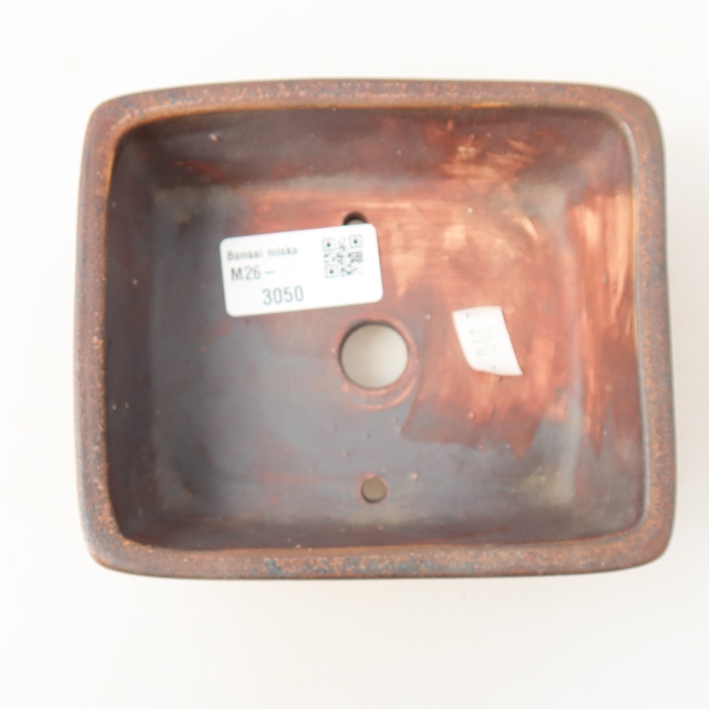 Keramik-Bonsai-Schale 13,5 x 11 x 5 cm, Farbe: braun
